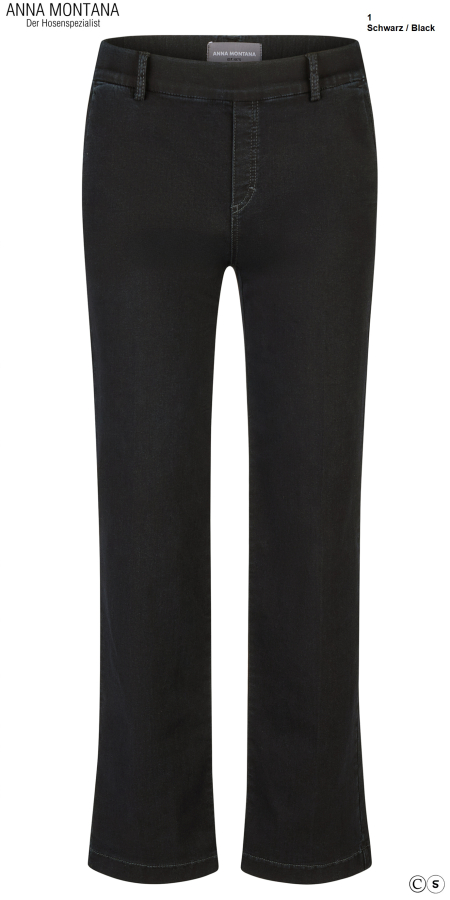 Mila 1045 Wide Flexi - Milano / sehr bequeme Schlupfhose mit weichem Bund, 80 cm lang, von Größe 36 bis 46 / ANNA MONTANA